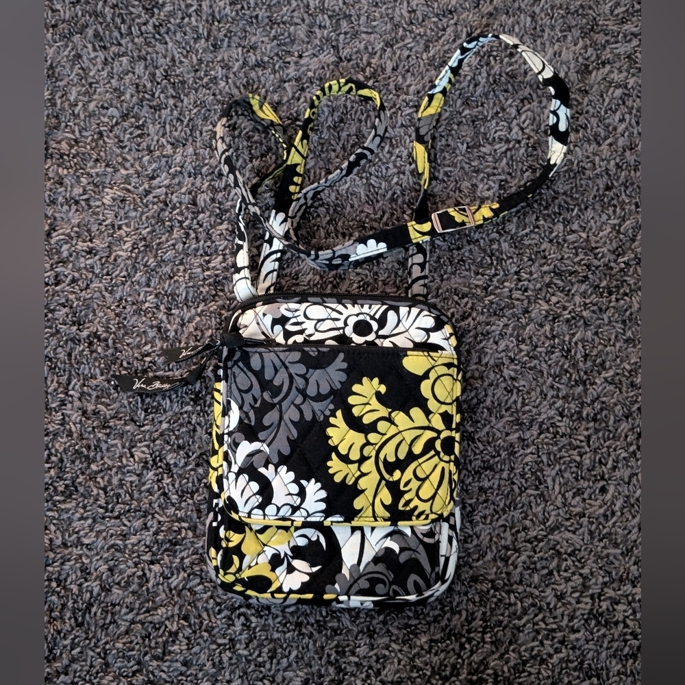 Vera Bradley Black and Yellow Floral Bag